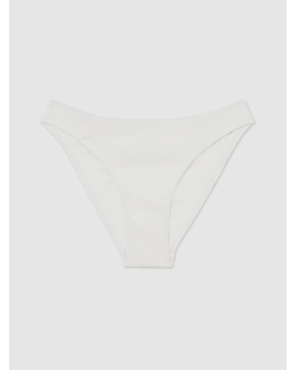 Reiss Natural Ribbed Bikini Bottoms