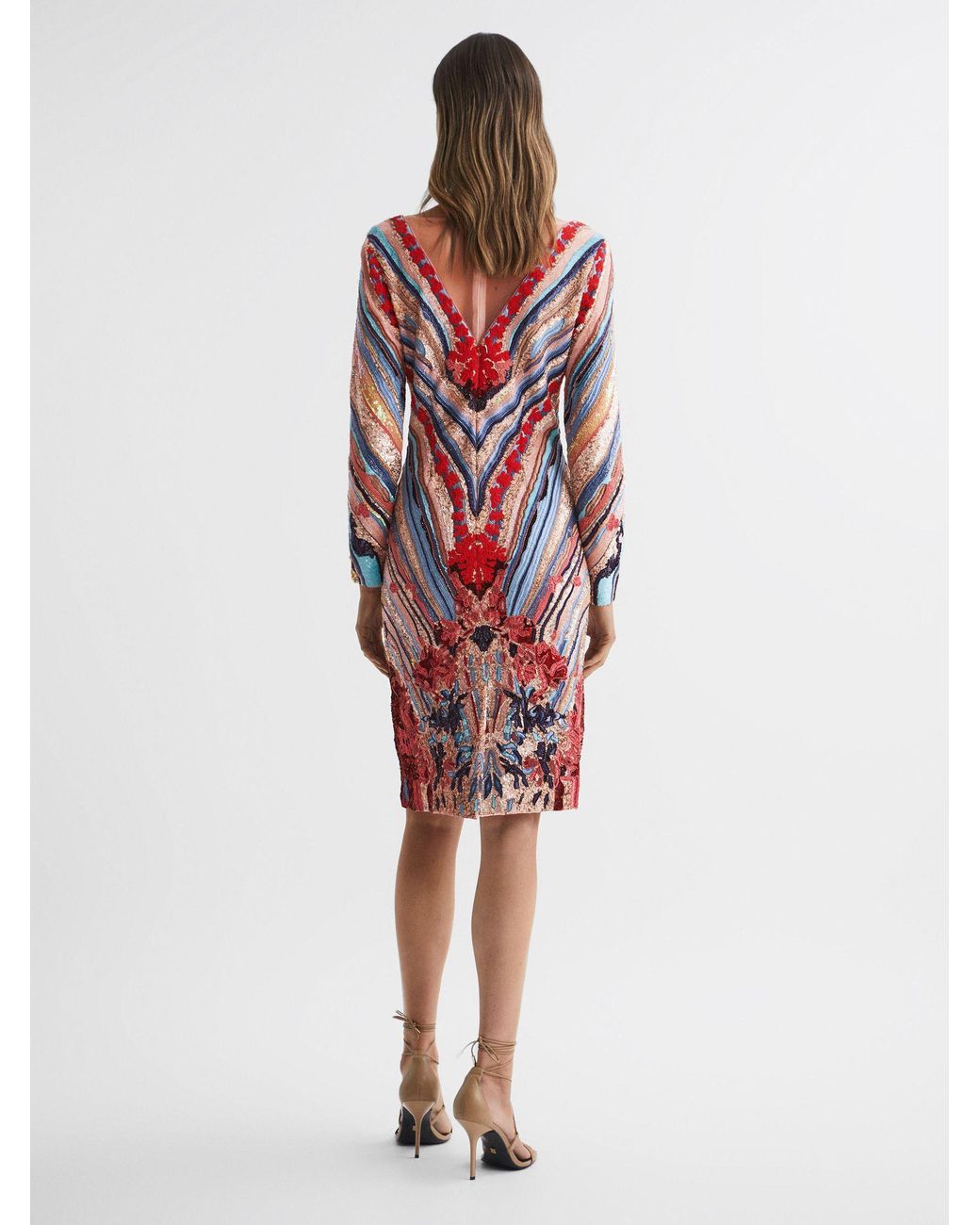 Raishma Red Embellished Mini Dress