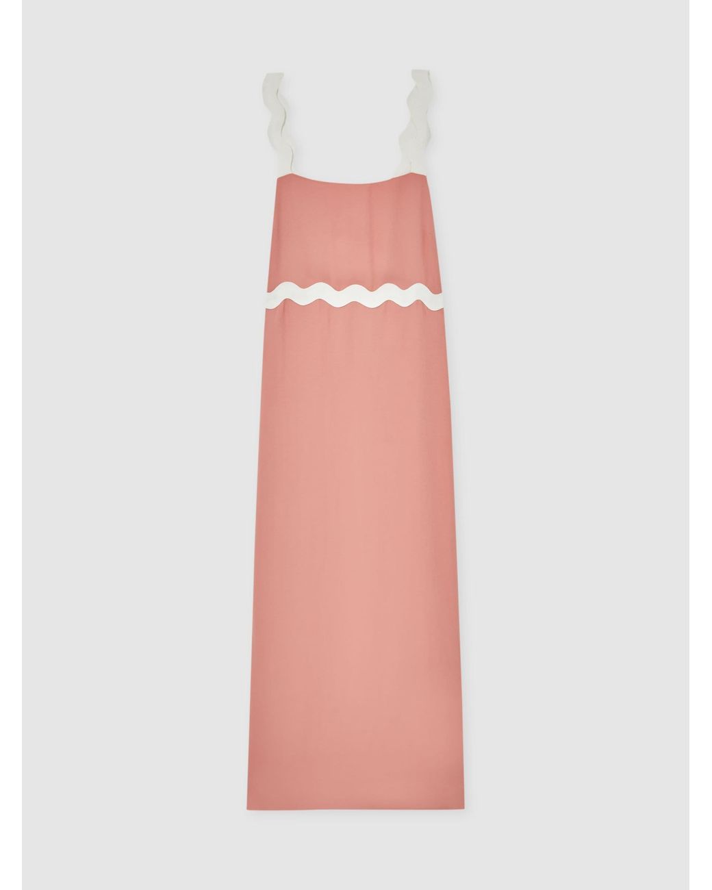 Reiss Natural Wave Trim Crepe Midi Dress