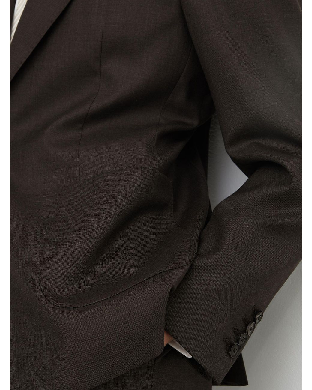Reiss Gray Wool Single-Breasted Classic-Fit Suit Jacket for men