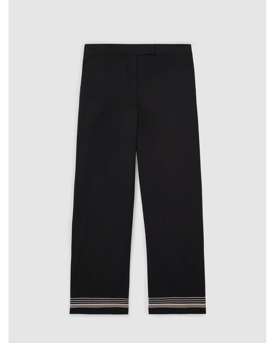 Reiss Multicolor Cotton Stripe-Detail Tapered Trousers