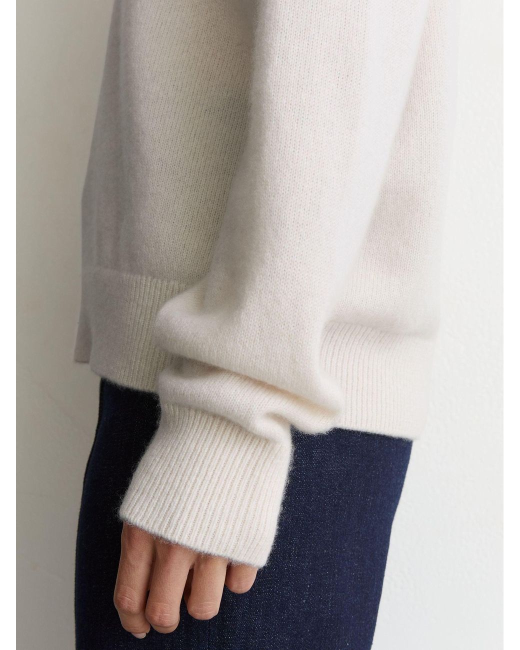 Reiss Blue Cashmere Shawl-Neck Jumper
