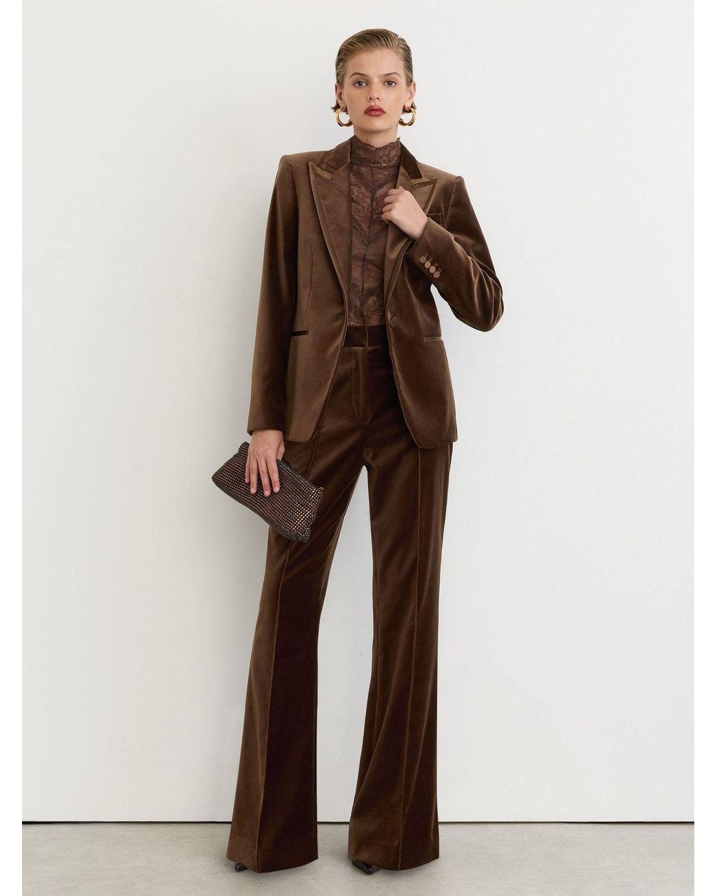 Reiss Brown Suit Trousers