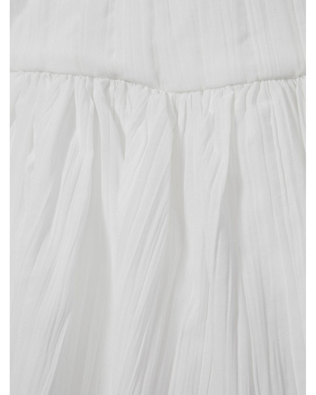 Acler White Crinkled Puff Hem Mini Dress