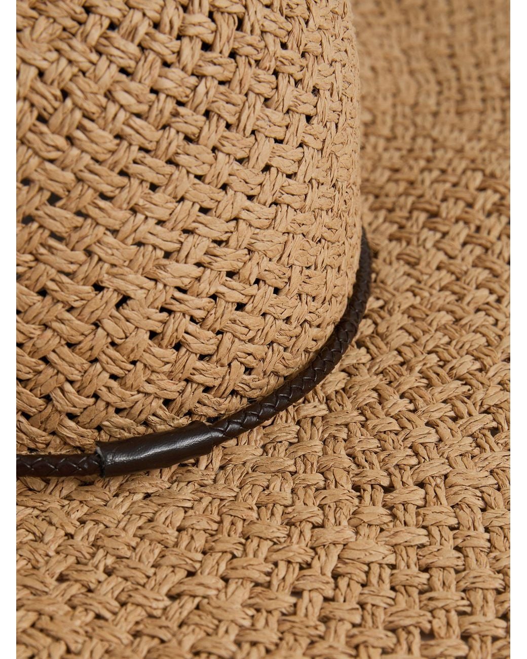 Reiss Paper Woven Wide Brim Straw Hat in Brown | Lyst UK