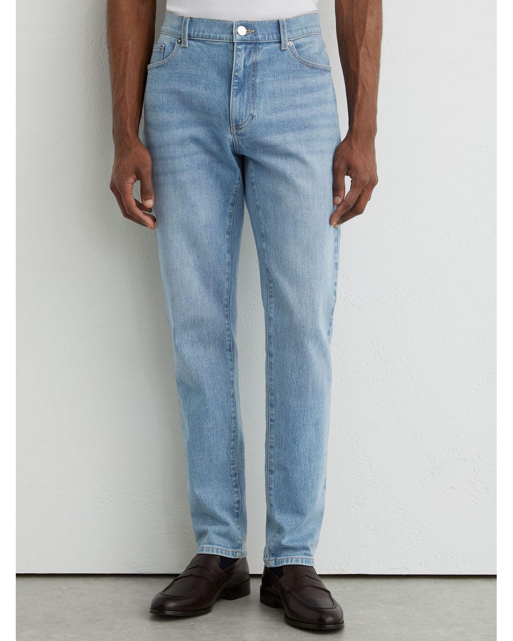 Reiss Blue Cotton-Blend Slim-Fit Jeans for men