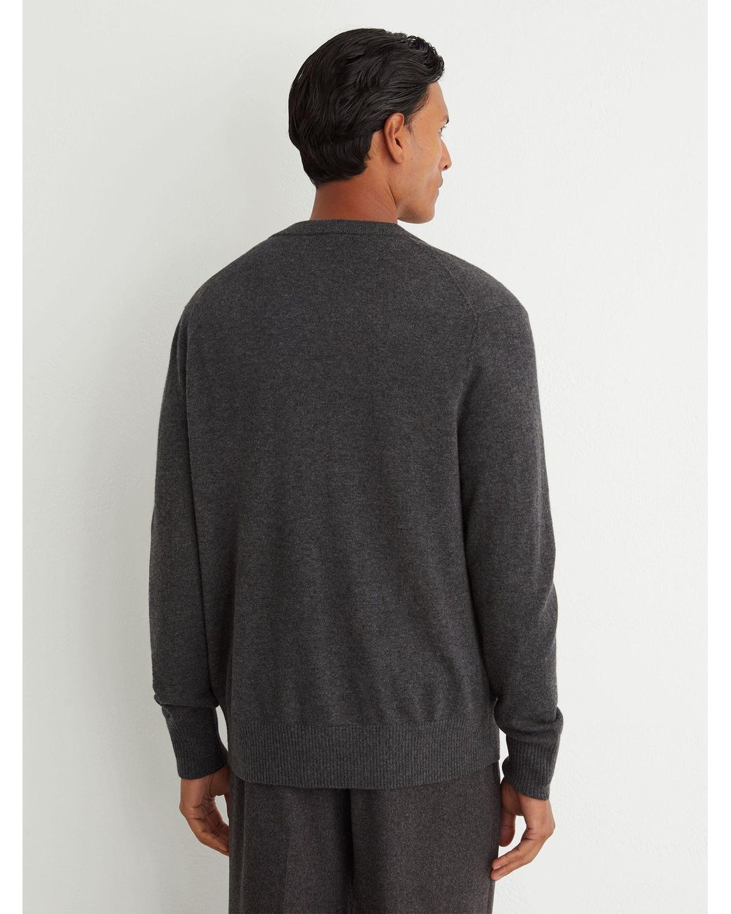 Reiss Black Wool-Cashmere Jersey-Knit Cardigan for men