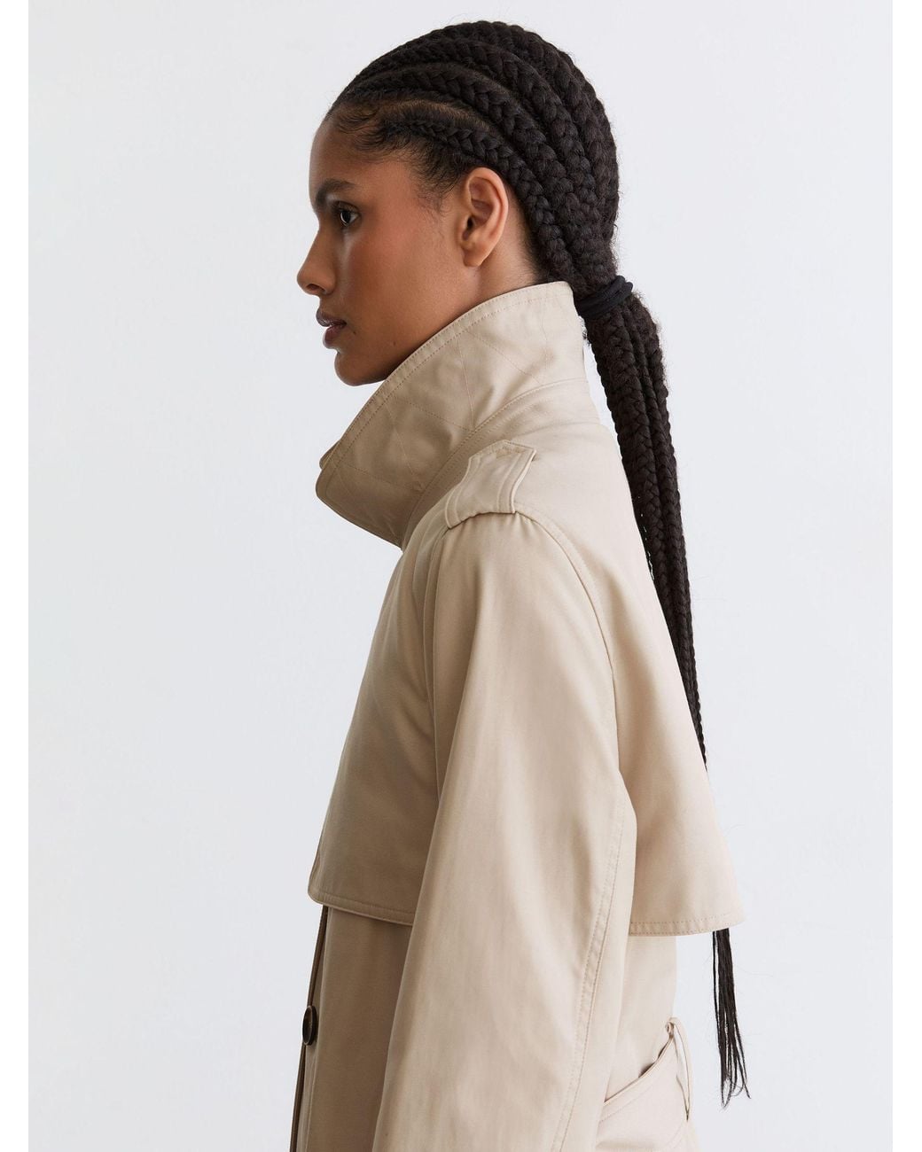 Reiss Natural Hooded Insert Trench Coat