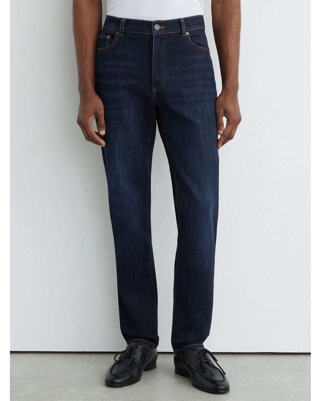 Reiss Picton - Indigo Blue Wash Cotton-blend Slim-fit Jeans, 34w X 33l (uk 34 L) for men