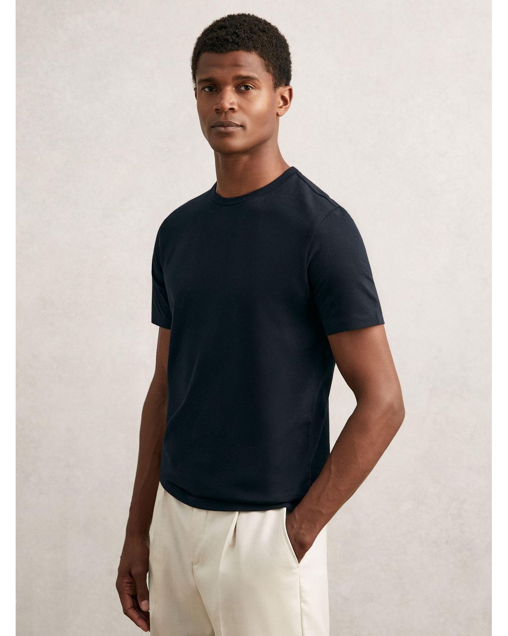 Reiss Black Sage Bless 3 Pack Cotton Crew-Neck Tailored-Fit T-Shirts 3-Pack for men