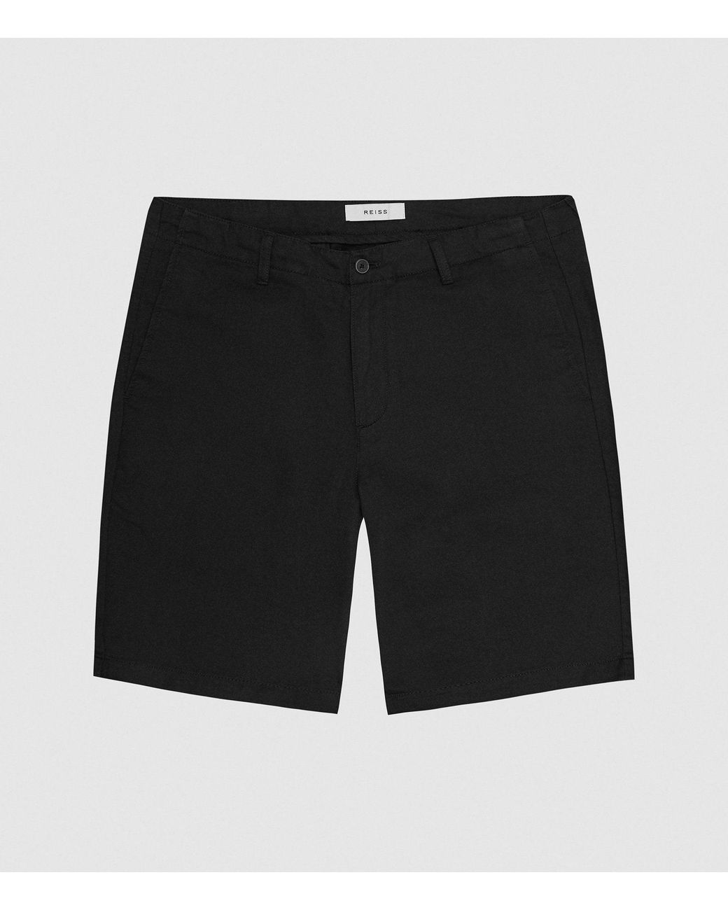 Reiss Cotton Linen Blend Shorts in Black for Men - Lyst