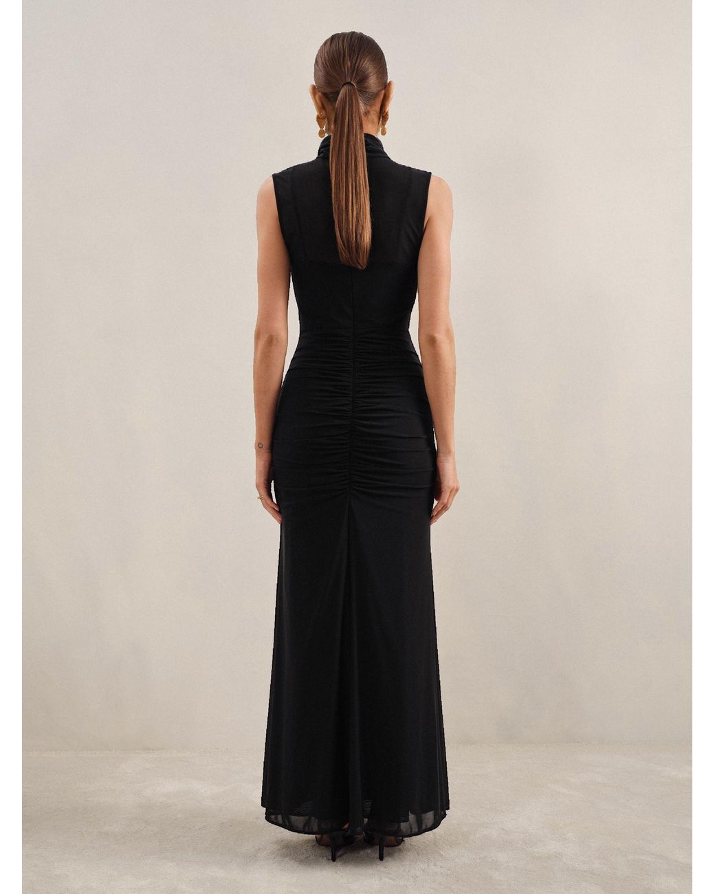 【海外限定】REISSドレス☆Black Daniella Sleeveless Ruched Ma REISS Daniella Ruched Maxi Dress | Bloomingdale's