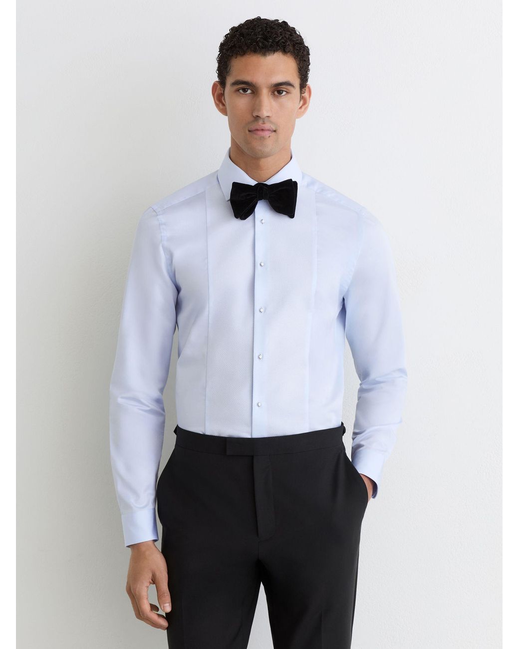 Reiss White Marcelular Fit Cotton Dinner Shirt for men