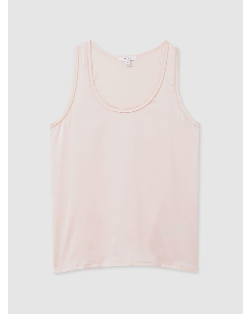 Reiss White Riley - Nude Silk Front Vest, S (us 4-6)
