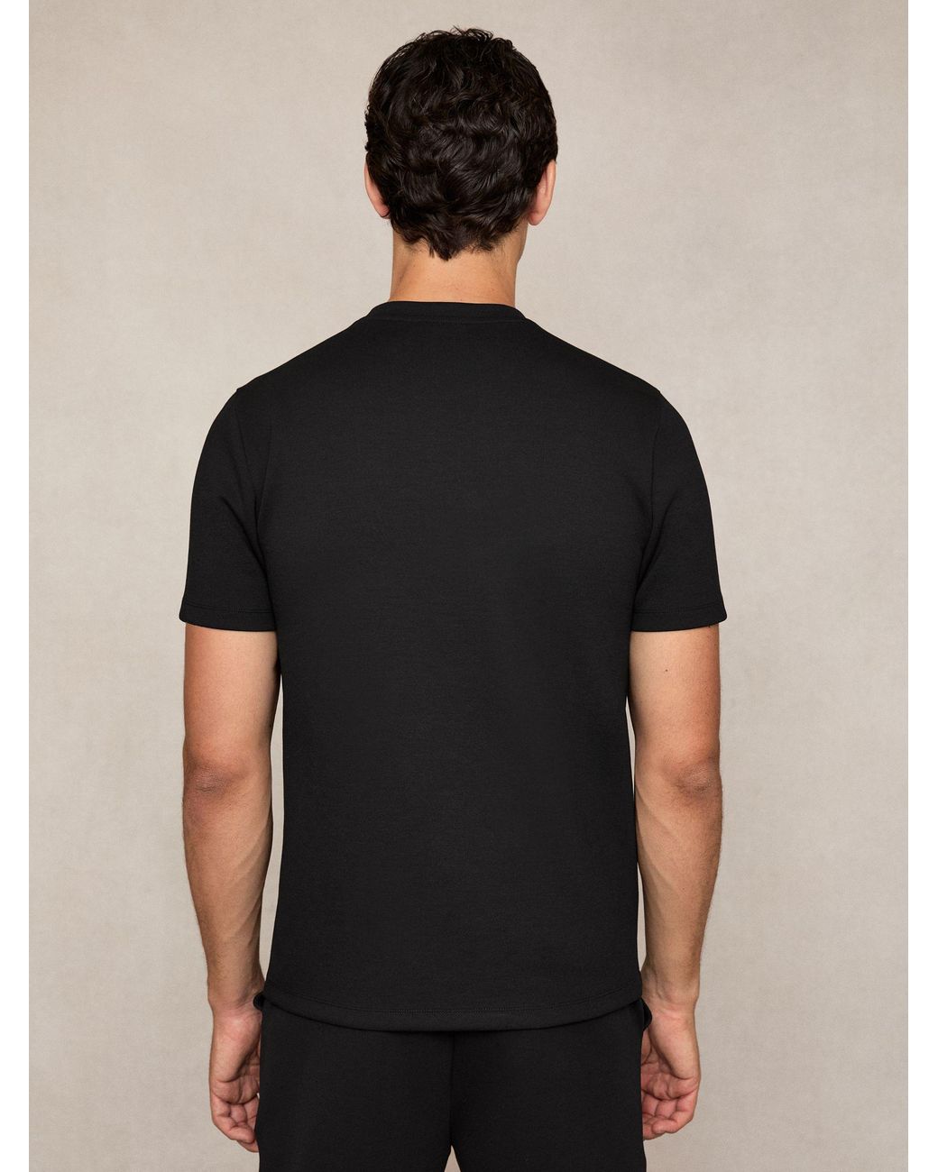 Reiss Bradley - Black Premium-interlock Modern-fit T-shirt, Xs for men