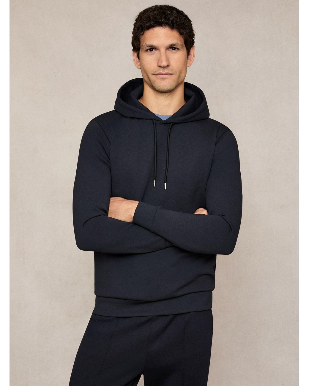 Reiss Gray Drawstring Hoodie for men