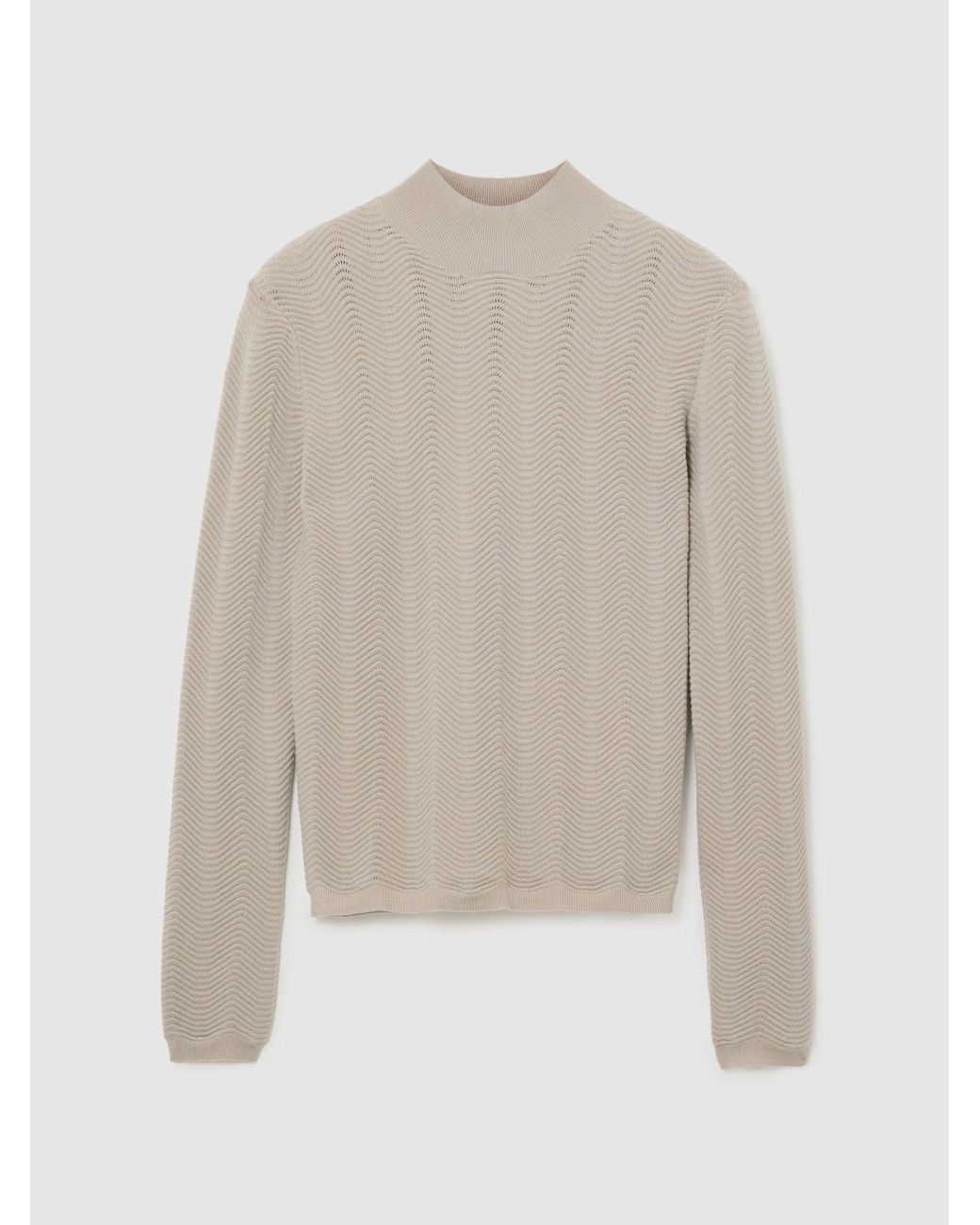 Reiss Multicolor Wool-Blend Textured-Knit Top
