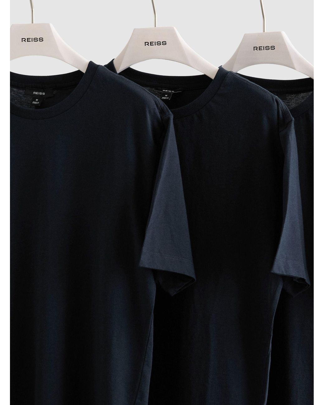 Reiss Blue Bless Pack Cotton-Jersey Crew-Neck T-Shirts for men