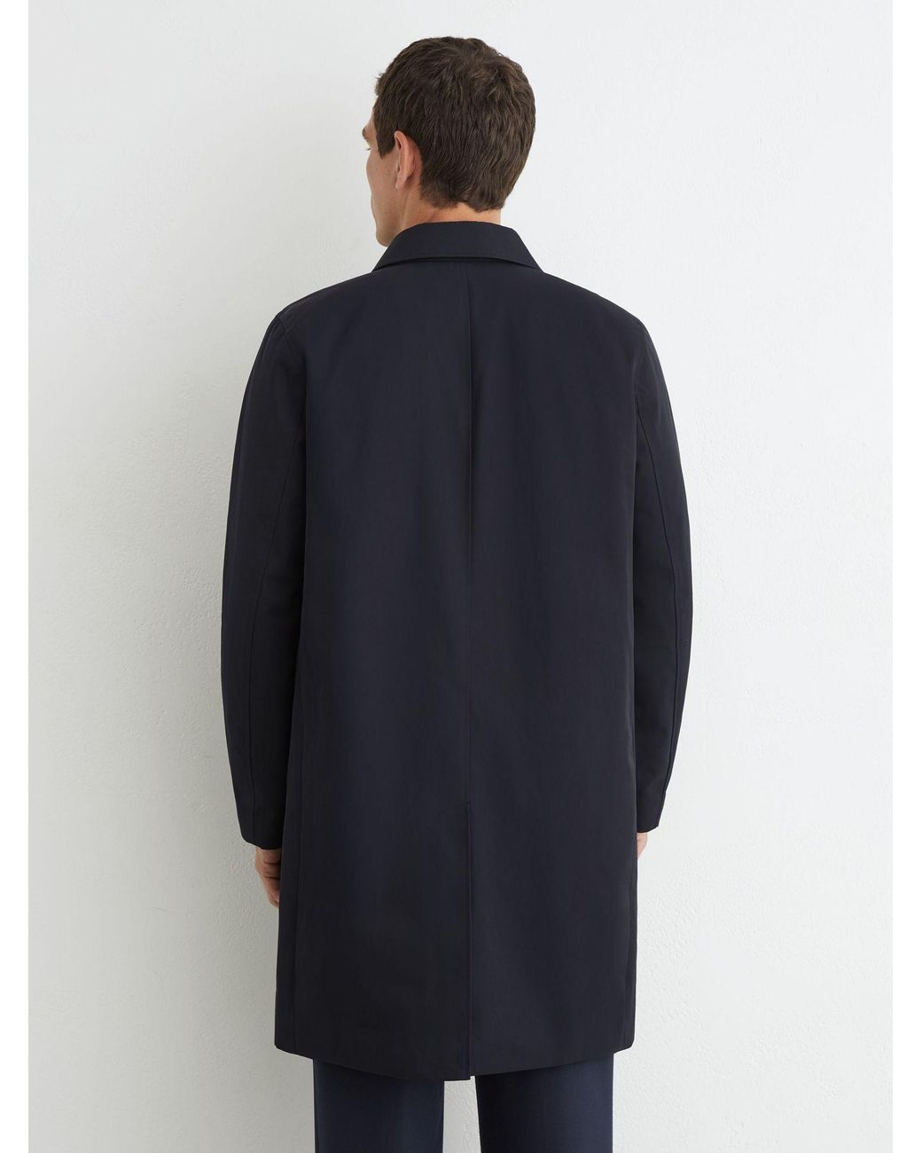 Reiss Blue Technical Long Zip-Through Jacket for men