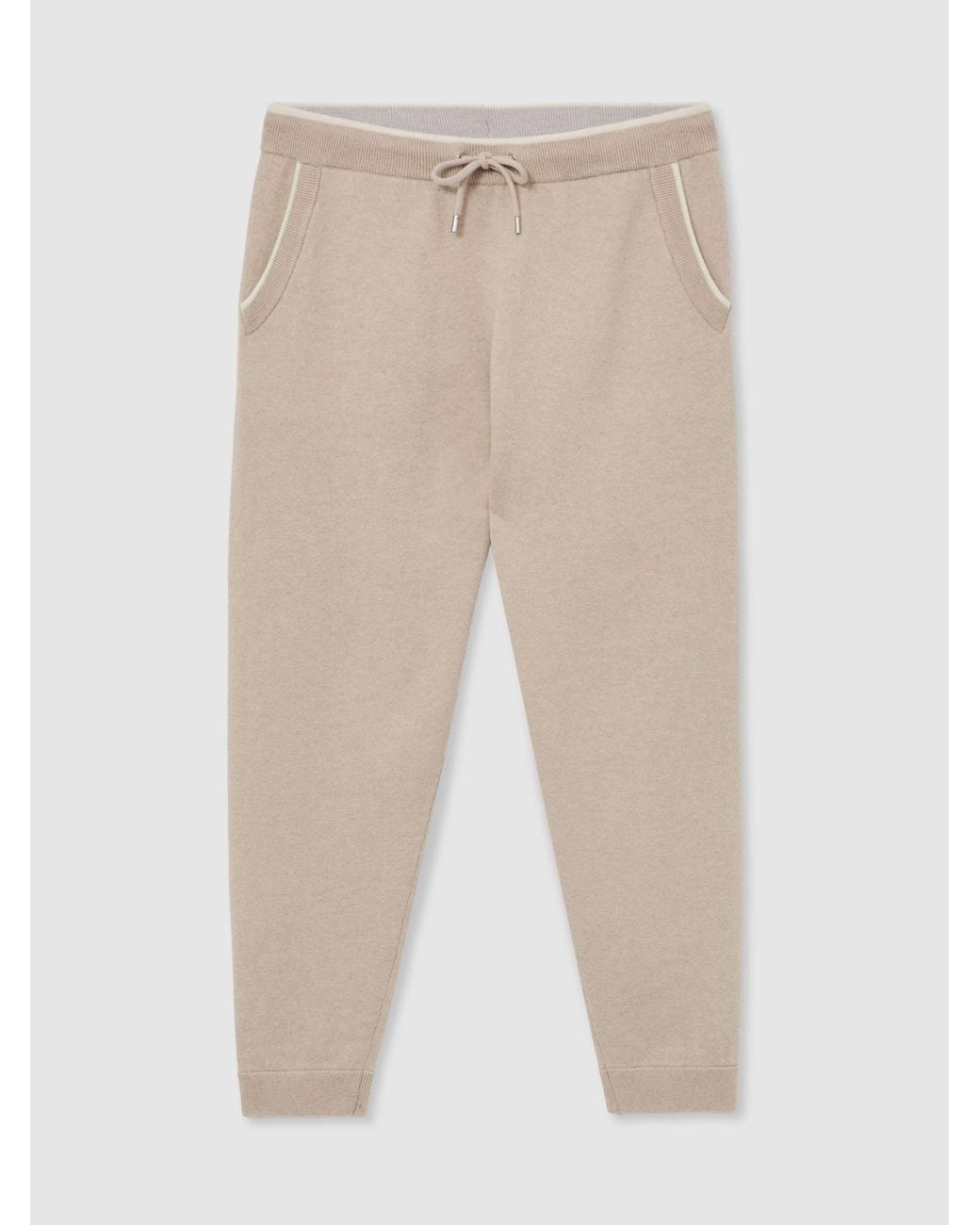 Reiss Natural Merino Wool-Blend Cuffed Joggers for men