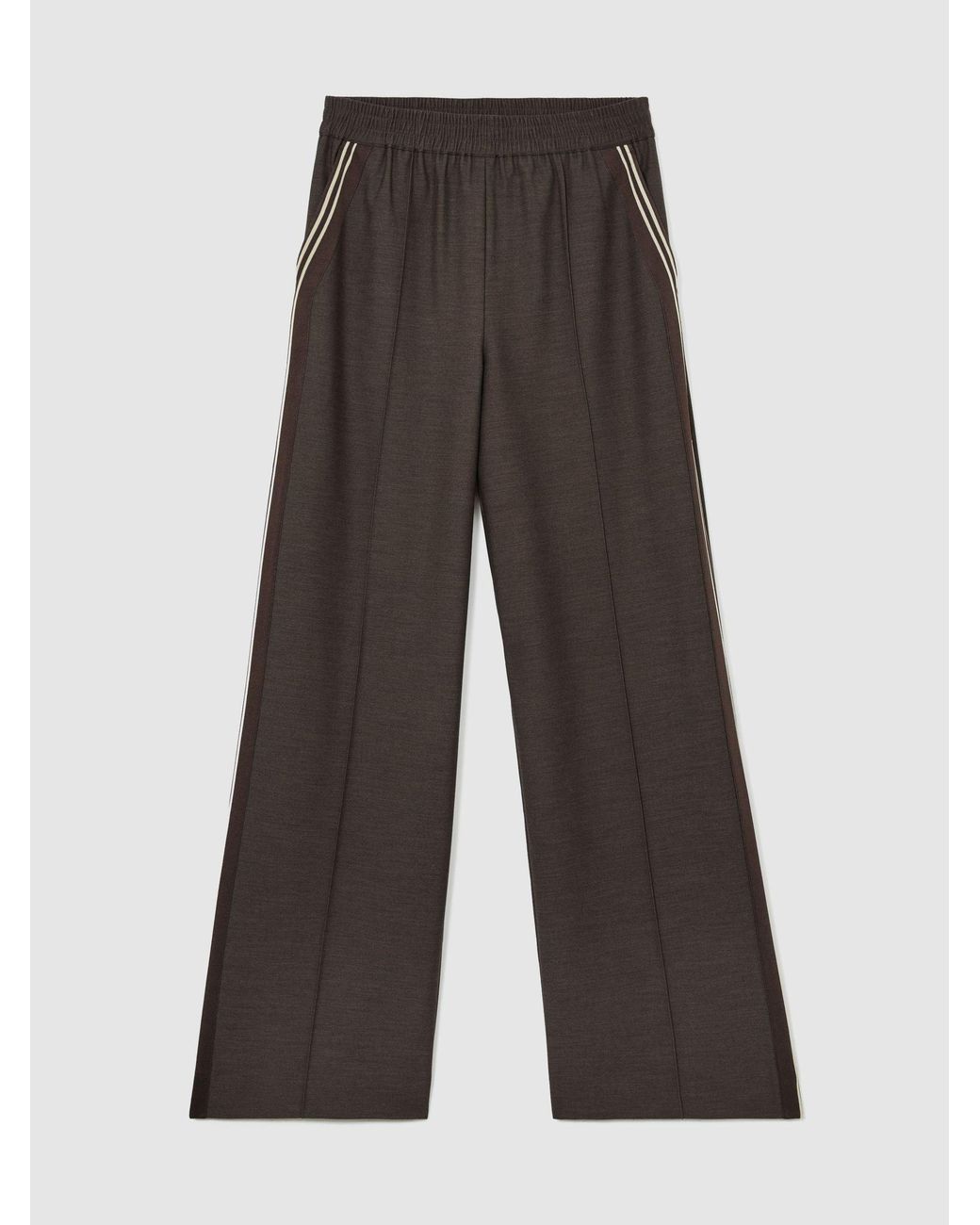 Reiss Multicolor Petite Mélange Side-Stripe Wide-Leg Trousers