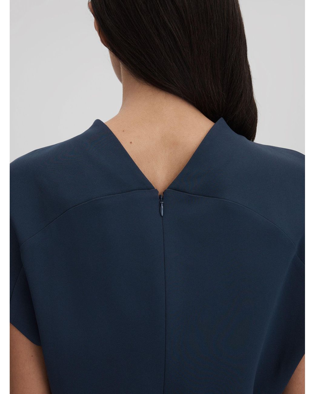 reiss tasha bodycon midi dress Reiss Tasha Ruched Bodycon Midi Dress, Navy Blue