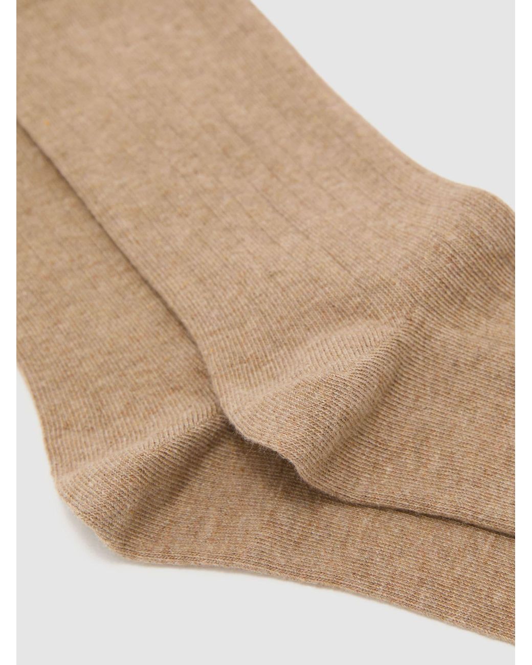 Reiss Natural Cotton-Blend Wide-Rib Socks