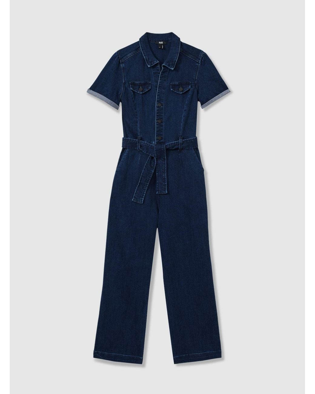 PAIGE Blue Anessa Jumpsuit Plain