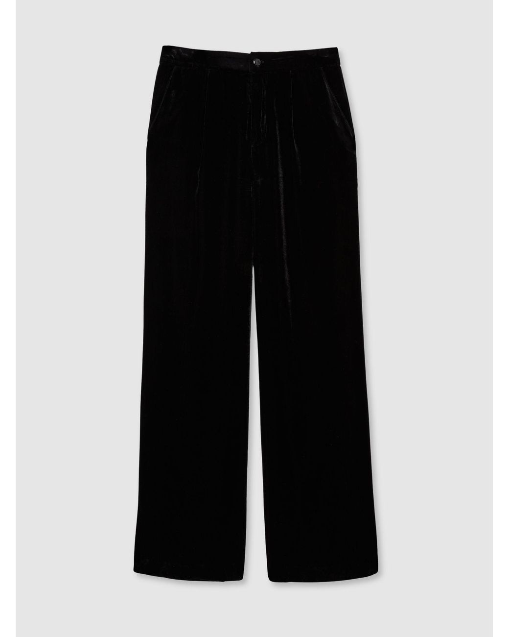 PAIGE Blue Kara Trousers Plain