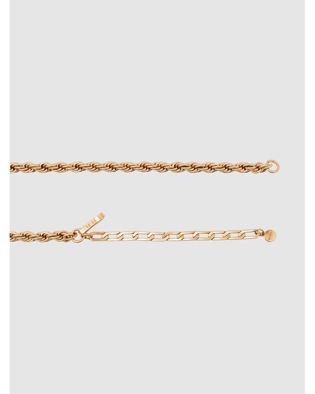 Reiss Brown Twist Chain Belt, M & L