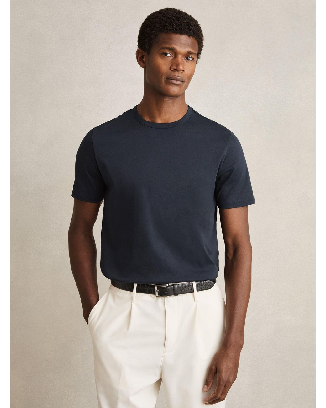 Reiss Blue Bless Pack Cotton-Jersey Crew-Neck T-Shirts for men