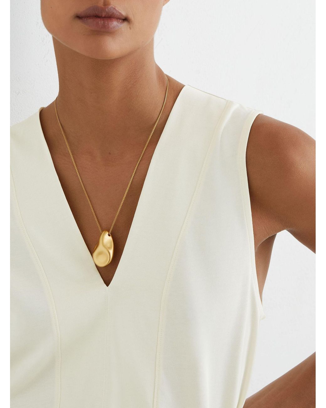 Reiss Natural V-Neck Shell Top