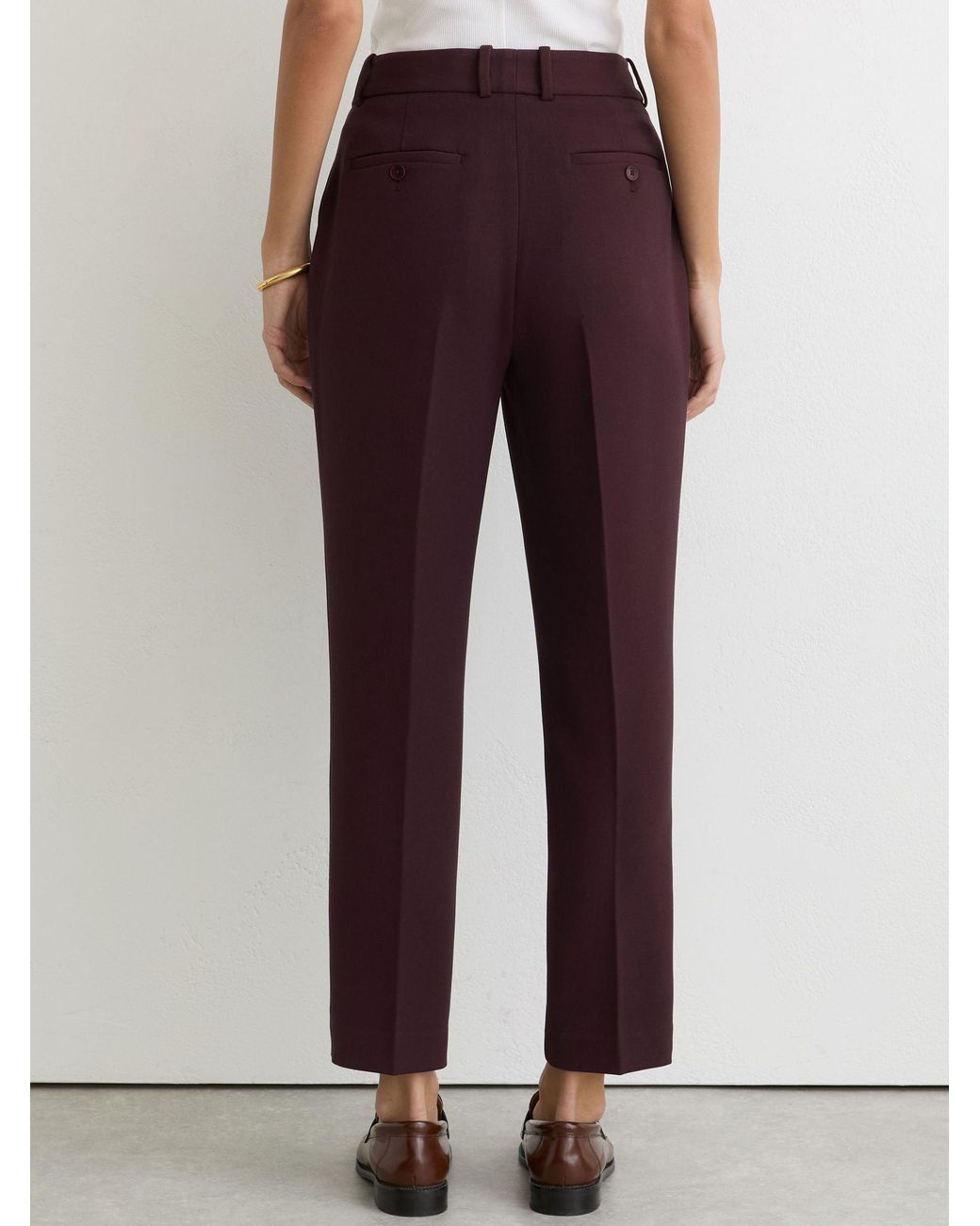 Reiss Purple Slim-Fit Suit Trousers