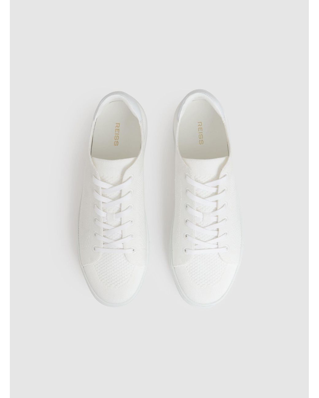 Reiss White Finleyted Low-Top Trainers for men