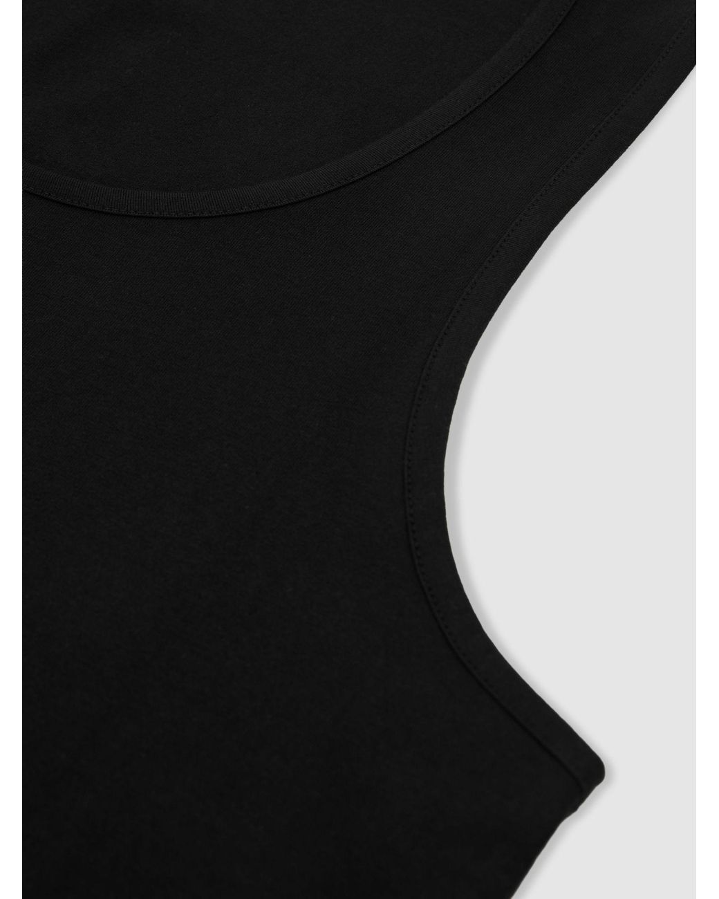 Reiss Black Cotton Stretch Vest for men