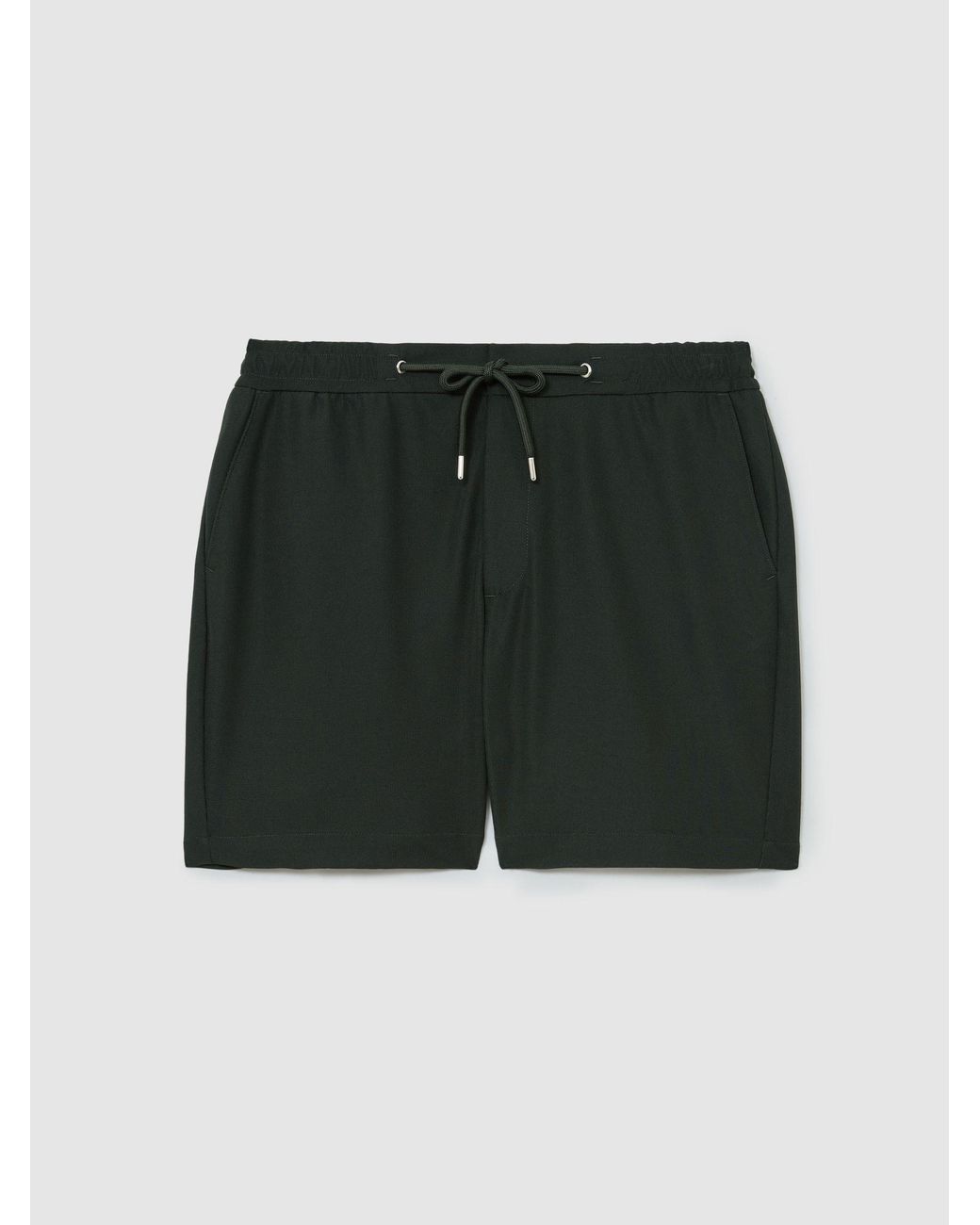 Reiss White Newmark Textured Drawstring Shorts for men