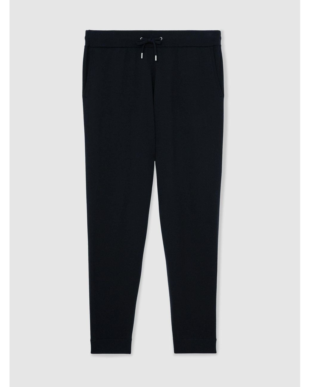 Reiss Blue Merino Wool-Blend Cuffed Joggers for men