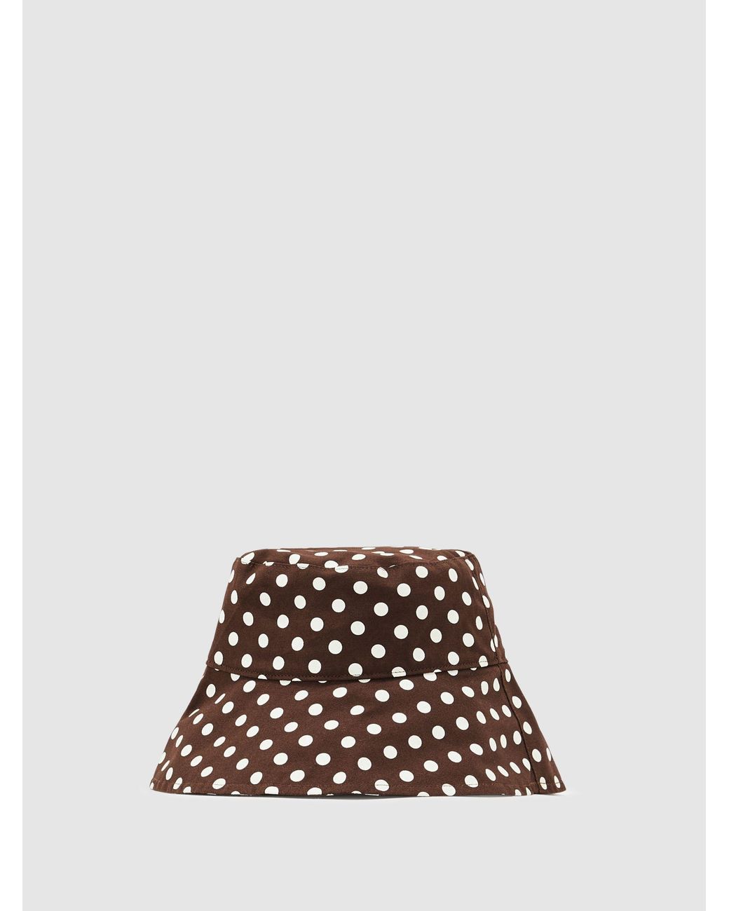 Reiss White Cotton Polka-Dot Bucket Hat, S & M