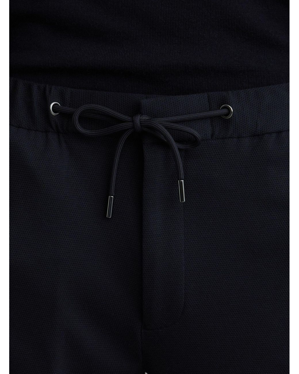Reiss Natural Tailored-Fit Stretch-Piqué Drawstring Trousers for men
