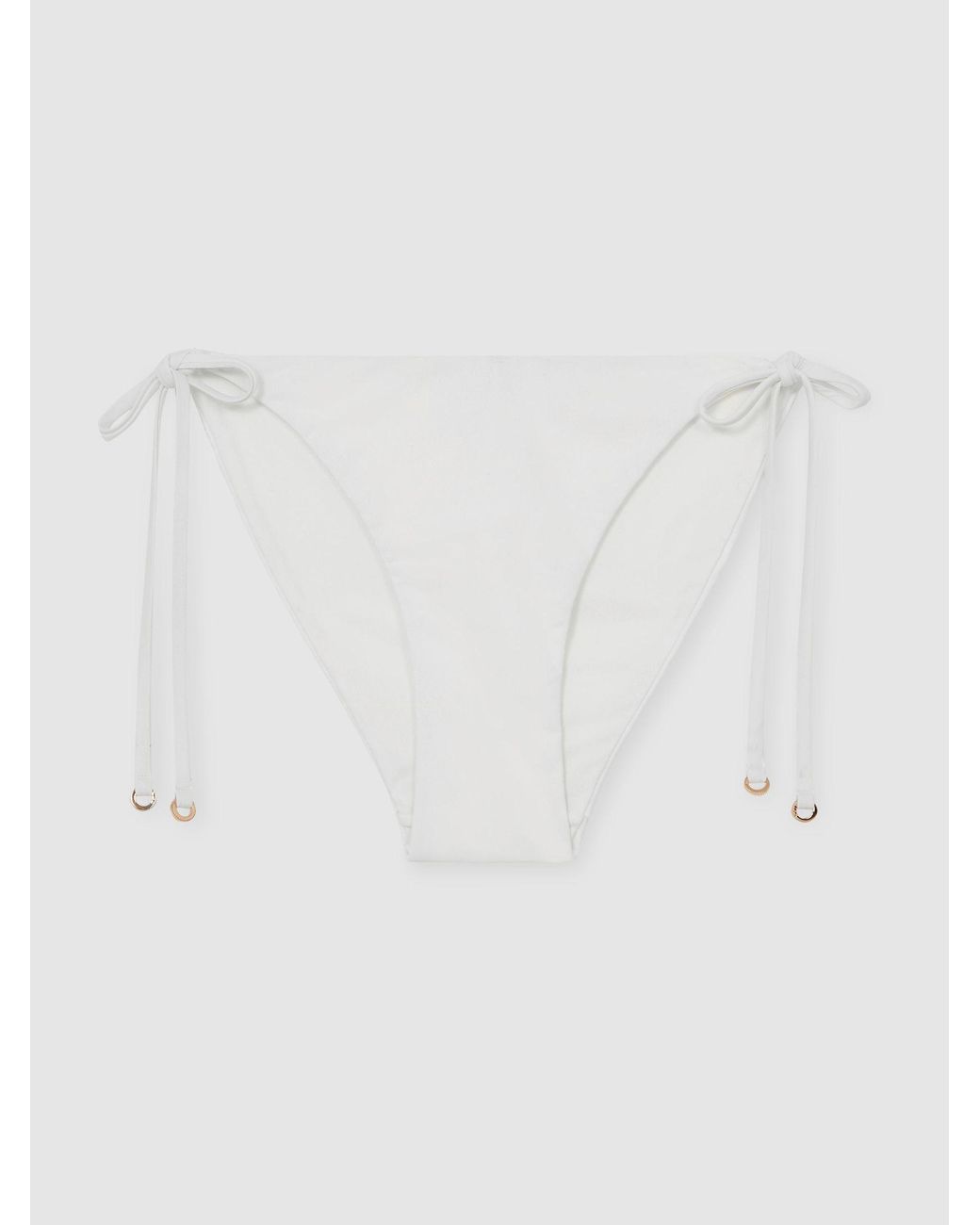 Reiss Brown Shimmer Side-Tie Bikini Bottoms
