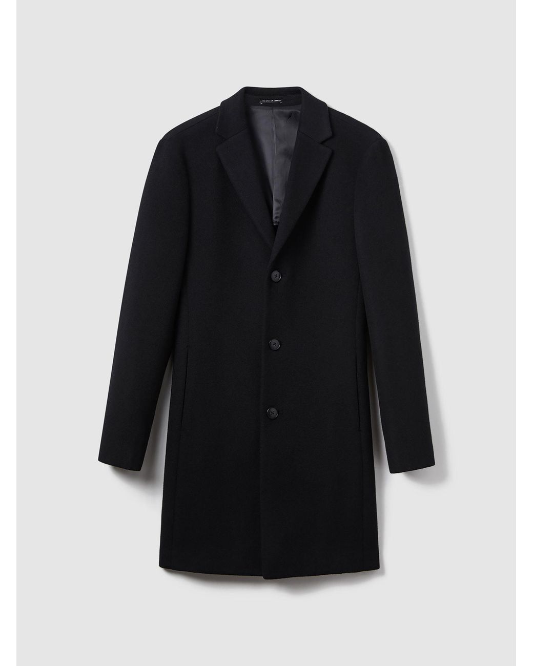 Reiss Blue Gable - Navy Single Breasted Overcoat, S for men