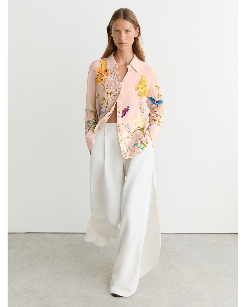 Reiss Multicolor X Nybg Floral Butterfly-Print Shirt