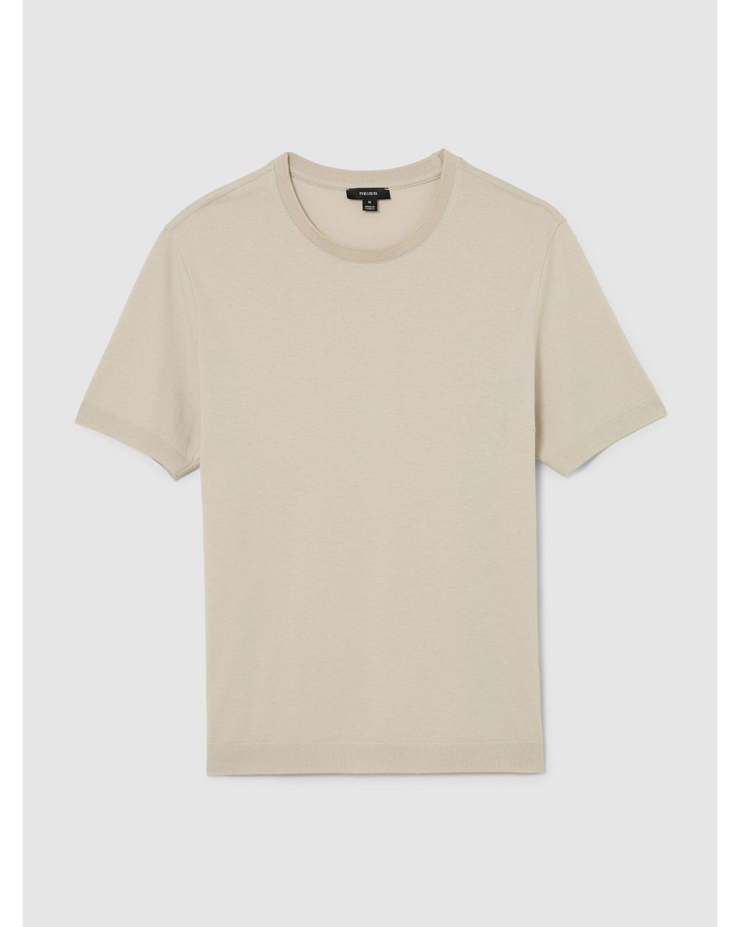 Reiss White Cotton- Crew-Neck Modern-Fit T-Shirt for men