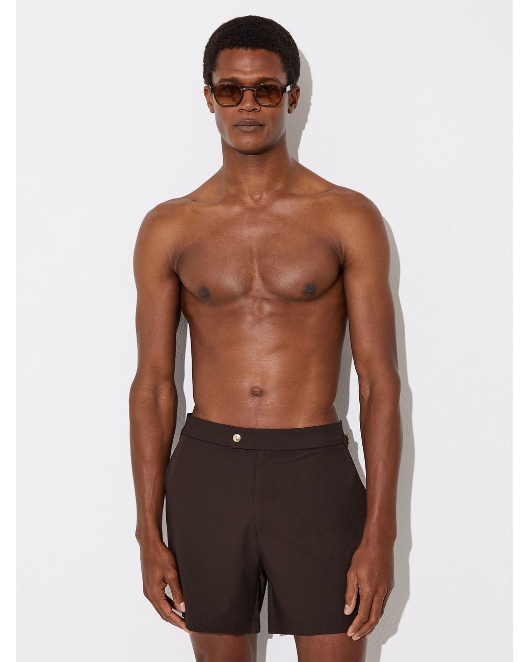 Reiss Brown Swim Shorts for men