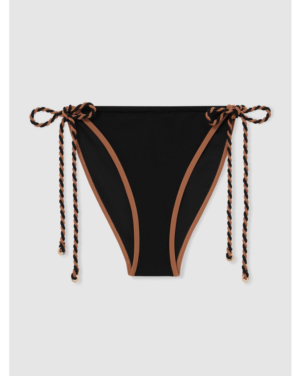 Reiss Natural Triangle Twist-Strap Bikini Top