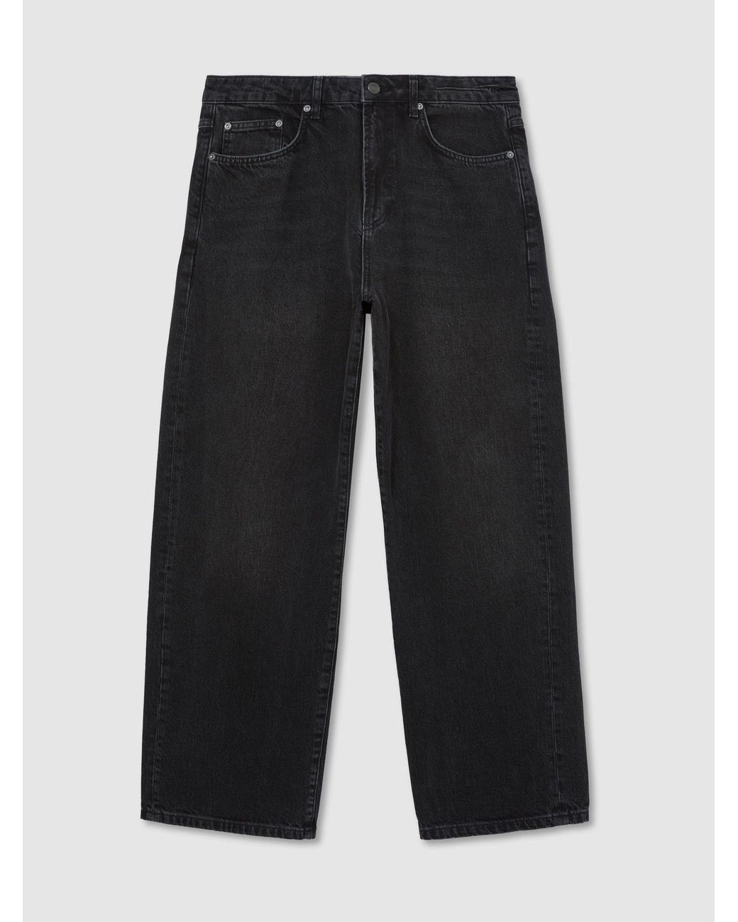 Reiss Black Baggy-Fit Jeans for men
