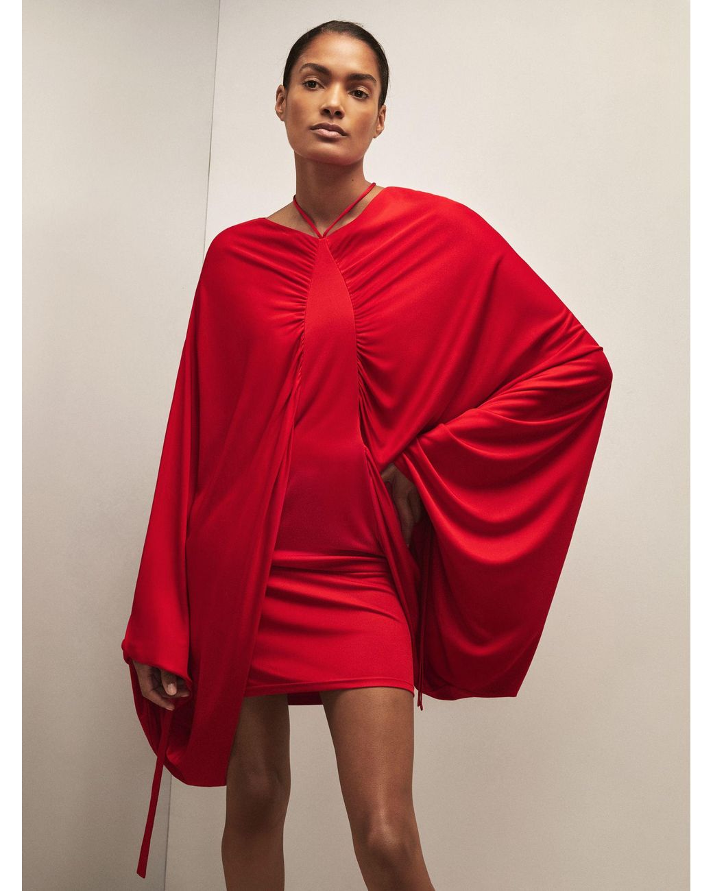 Reiss Red Royal Ballet Batwing Dress