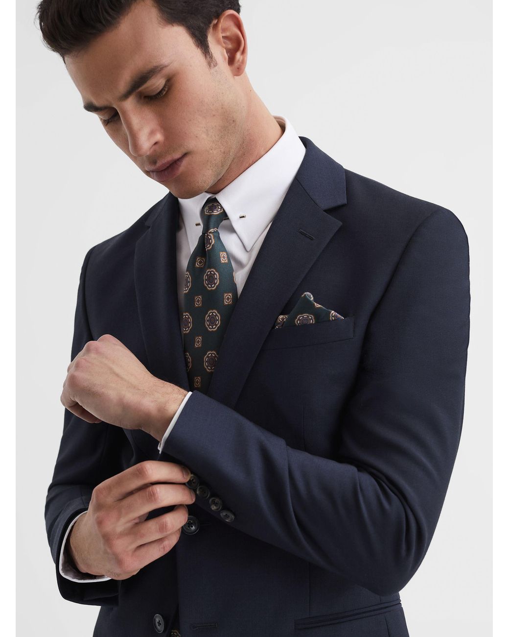 Reiss Blue Hope - Navy Modern Fit Travel Blazer, Us 42 Regular for men