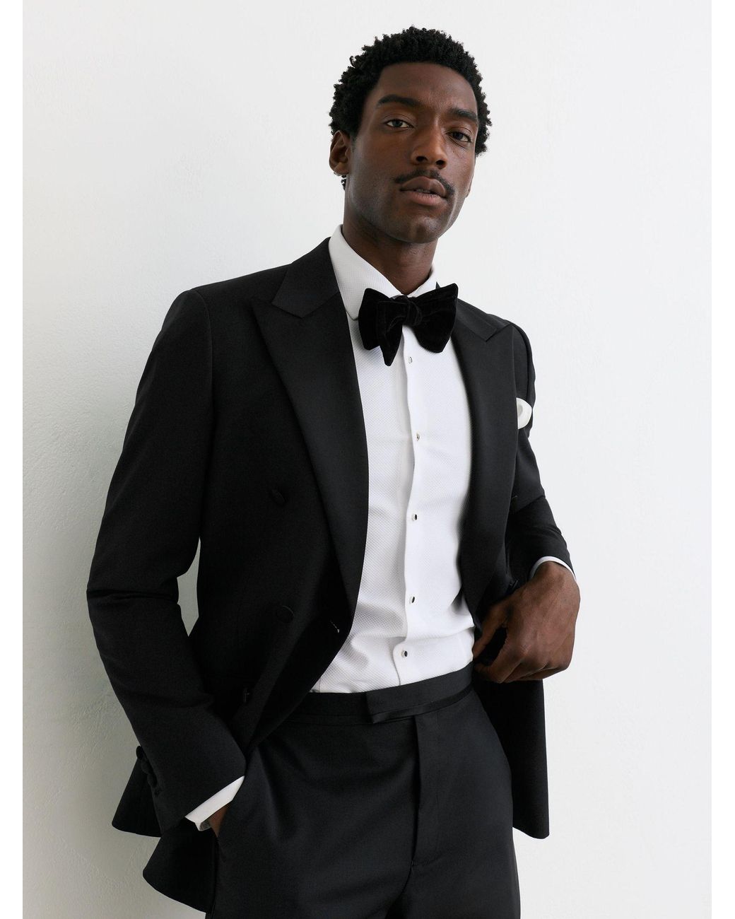 Reiss Black Marcelular Fit Cotton Dinner Shirt for men