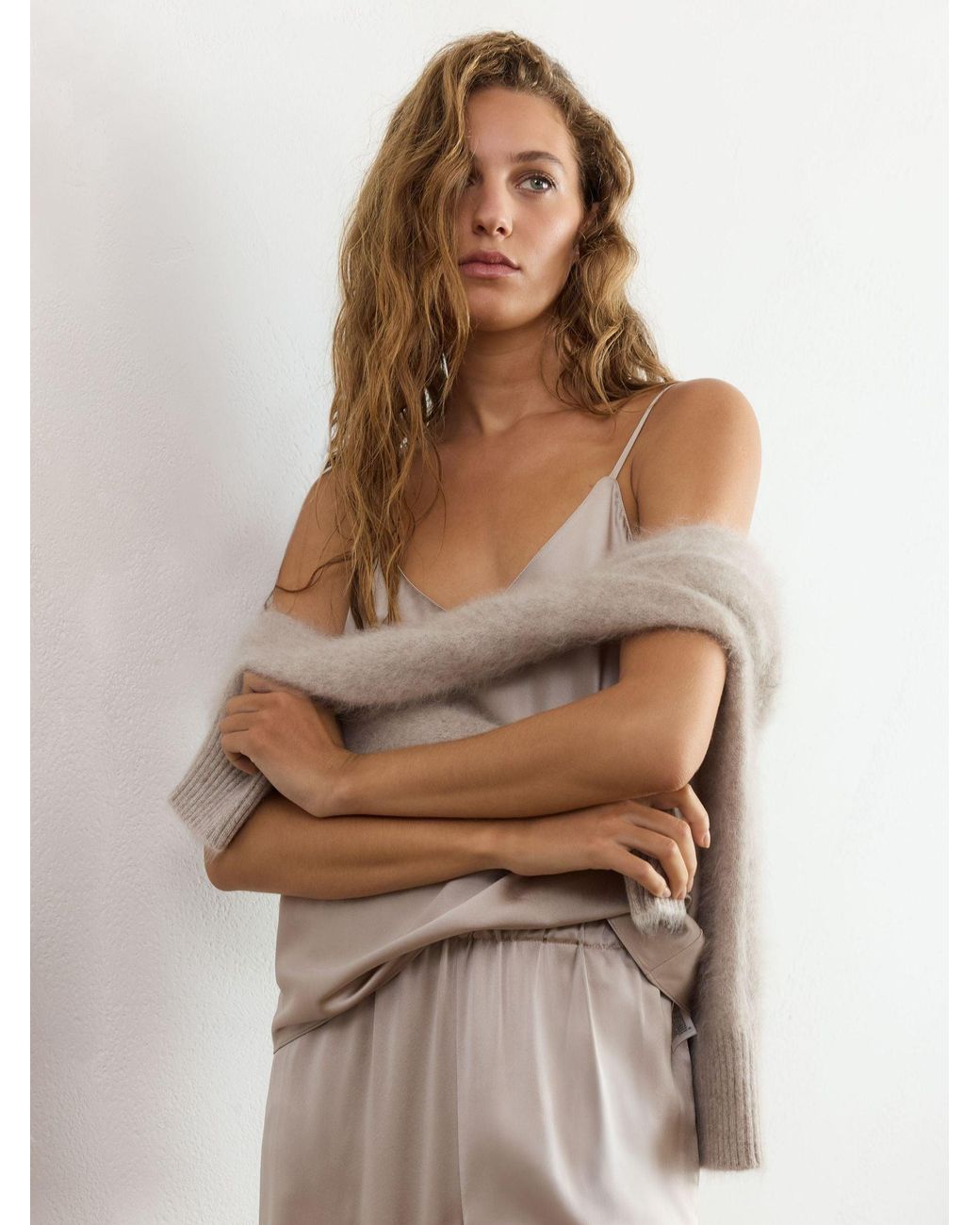 Reiss Natural Silk Cami And Trousers Pyjama Set